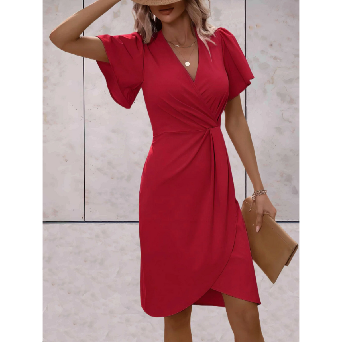 V-Neck Wrap Dress for Parties & Special Occasions