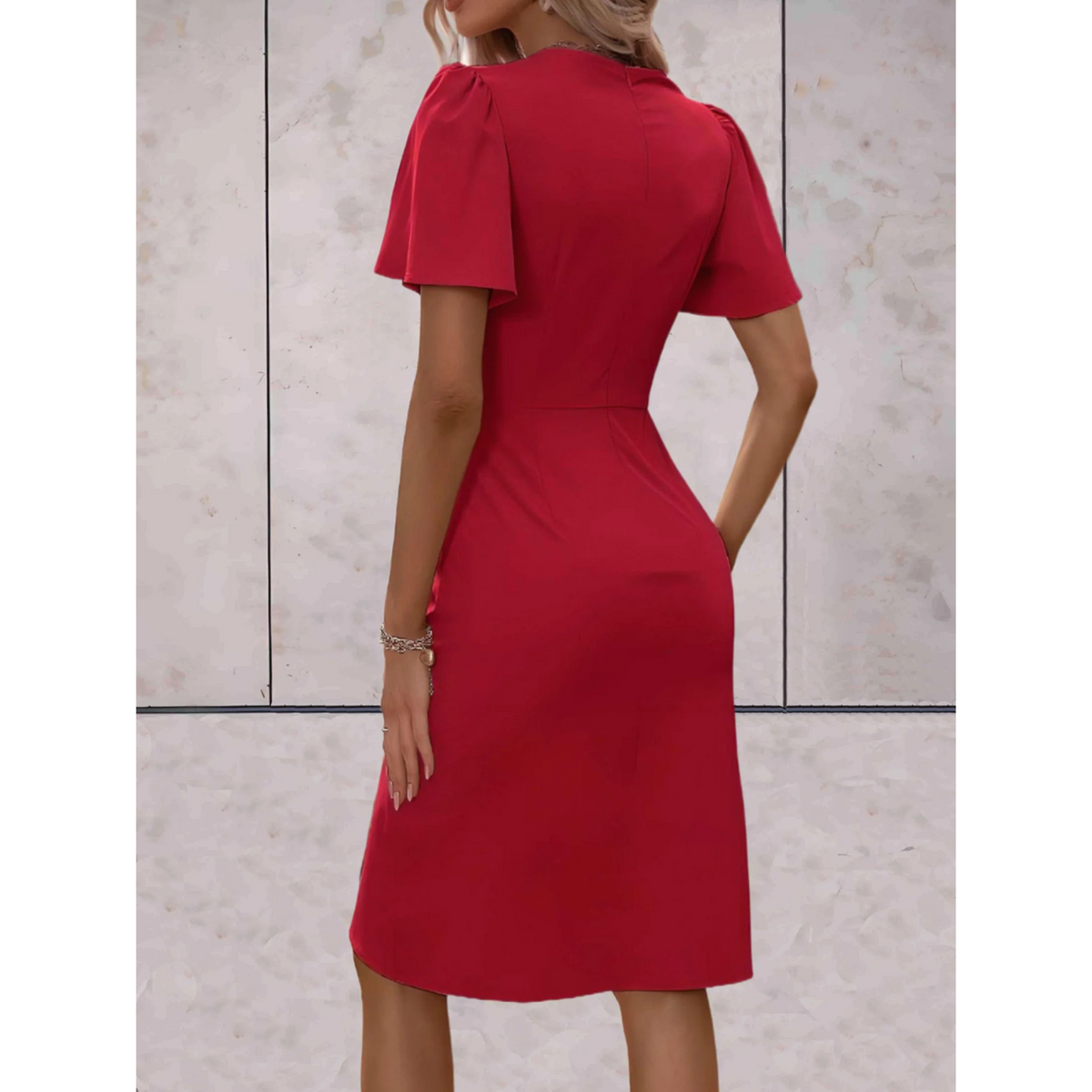 V-Neck Wrap Dress for Parties & Special Occasions