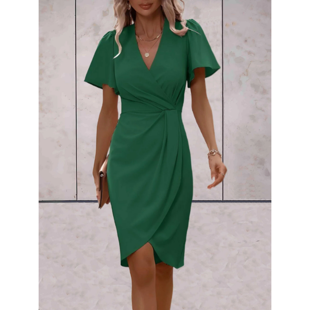 V-Neck Wrap Dress for Parties & Special Occasions