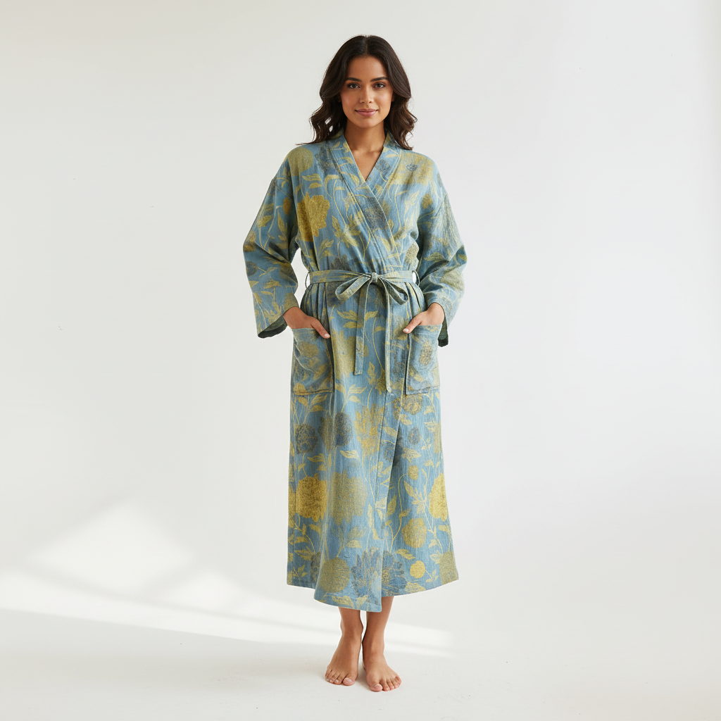 Vibrant Floral Kimono Robe