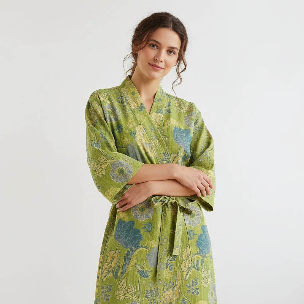 Vibrant Floral Kimono Robe