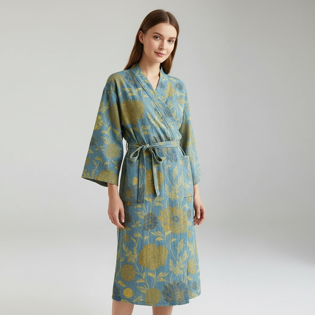 Vibrant Floral Kimono Robe