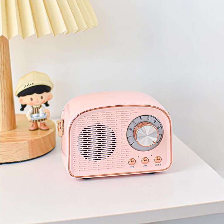 Vintage Bluetooth Speaker - Retro Sound, FM Radio