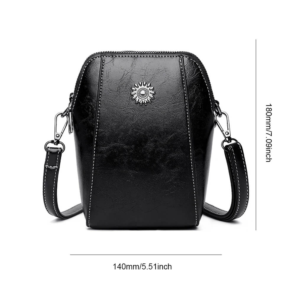 Vintage Crossbody Bag for Women - Adjustable Shoulder Strap, Compact Design and Elegant Style