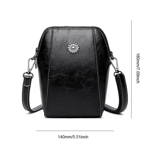 Vintage Crossbody Bag for Women - Adjustable Shoulder Strap, Compact Design and Elegant Style