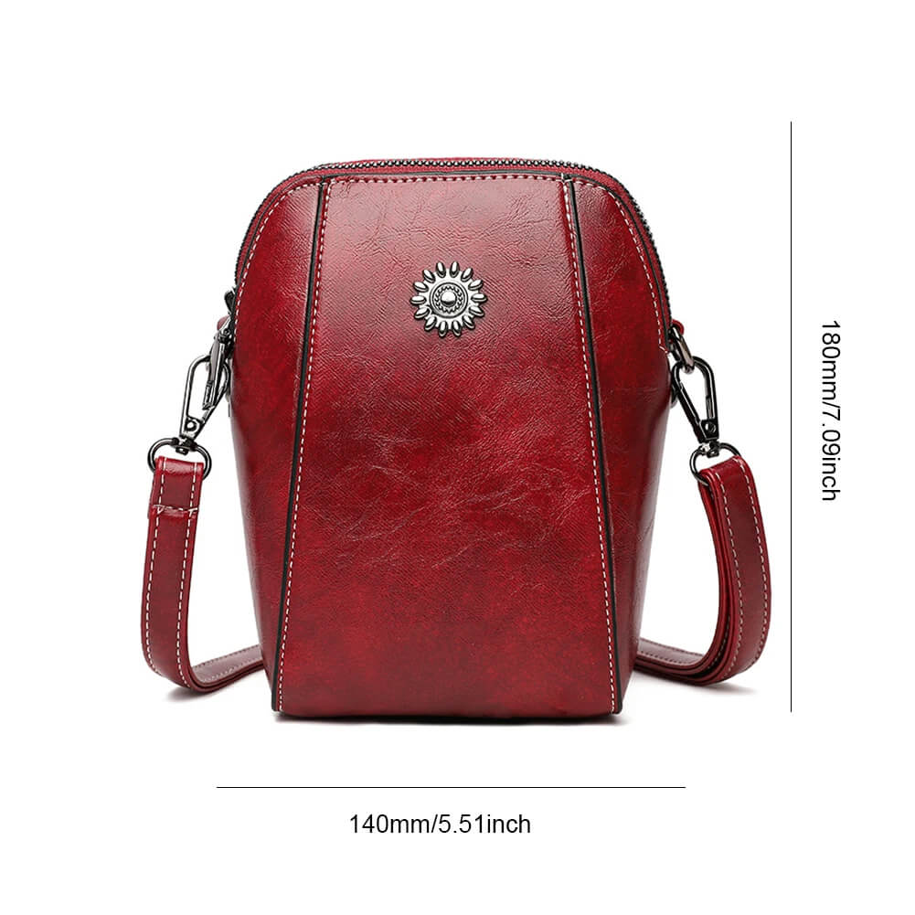 Vintage Crossbody Bag for Women - Adjustable Shoulder Strap, Compact Design and Elegant Style
