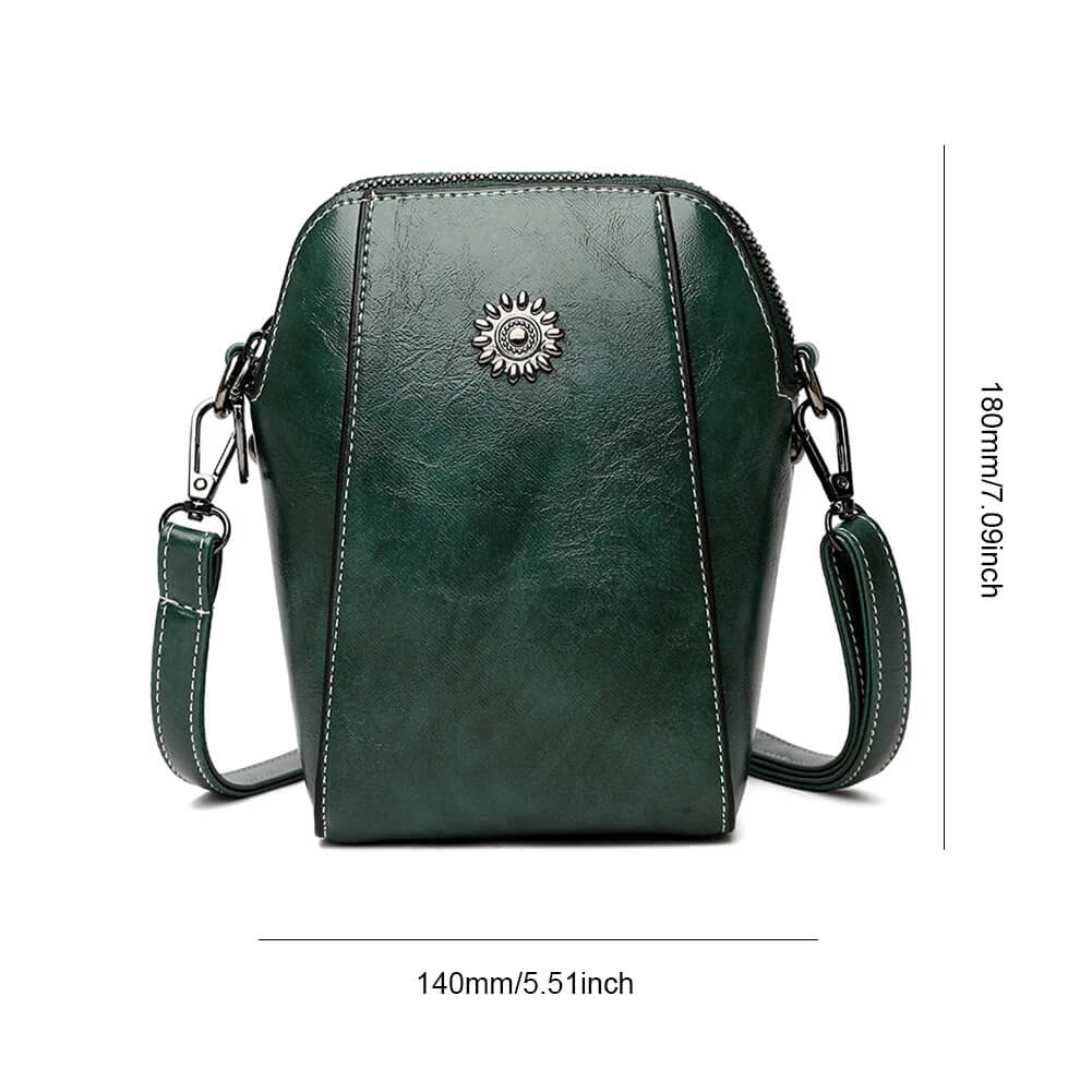 Vintage Crossbody Bag for Women - Adjustable Shoulder Strap, Compact Design and Elegant Style