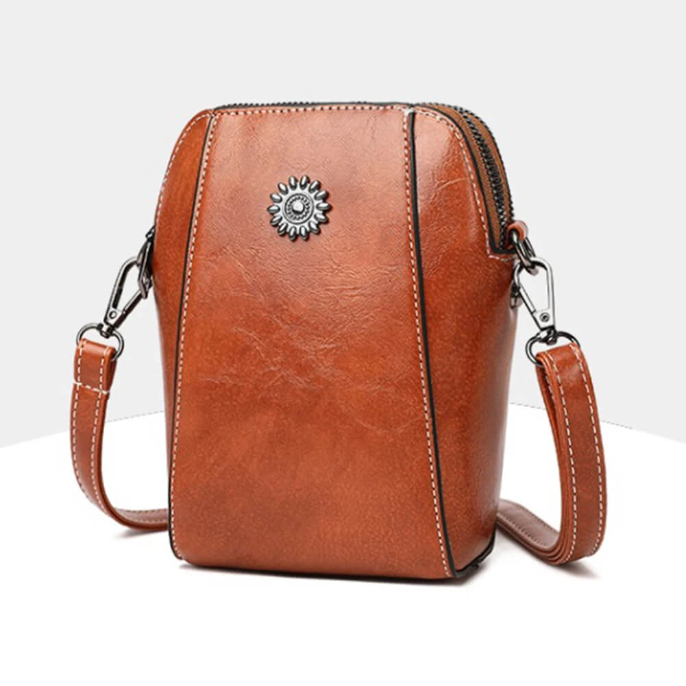 Vintage Crossbody Bag for Women - Adjustable Shoulder Strap, Compact Design and Elegant Style