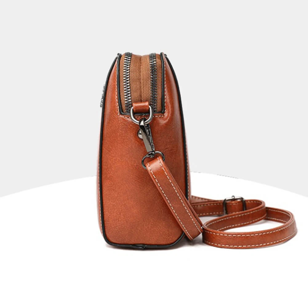 Vintage Crossbody Bag for Women - Adjustable Shoulder Strap, Compact Design and Elegant Style
