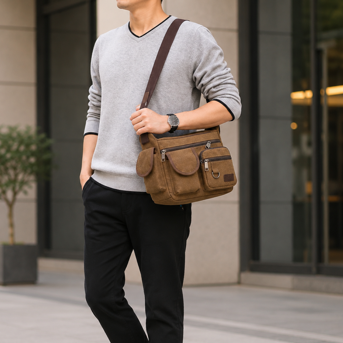 Vintage-Style Crossbody Bag