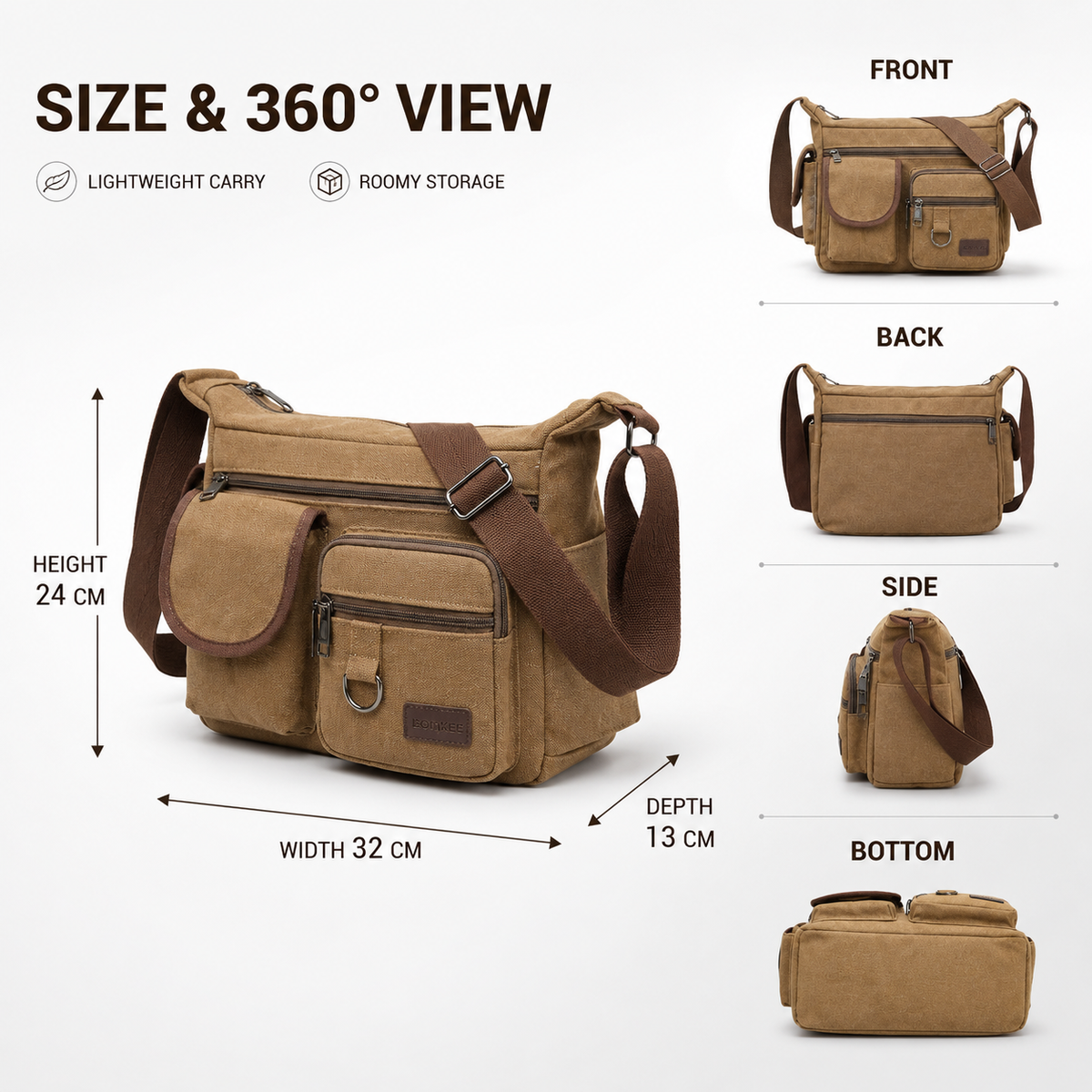 Vintage-Style Crossbody Bag
