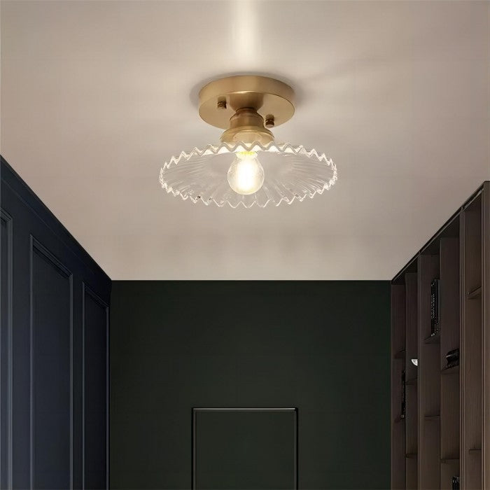 Vintage-Style Floral Ceiling Light
