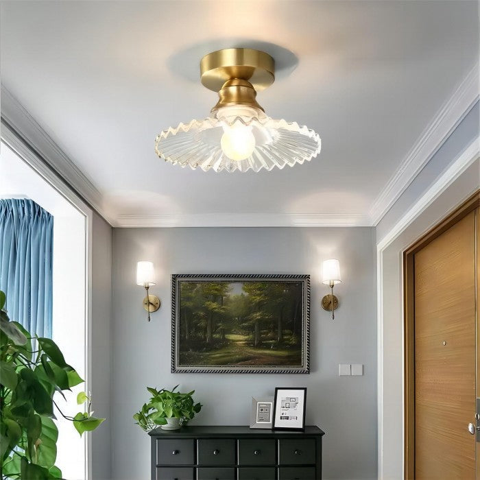 Vintage-Style Floral Ceiling Light