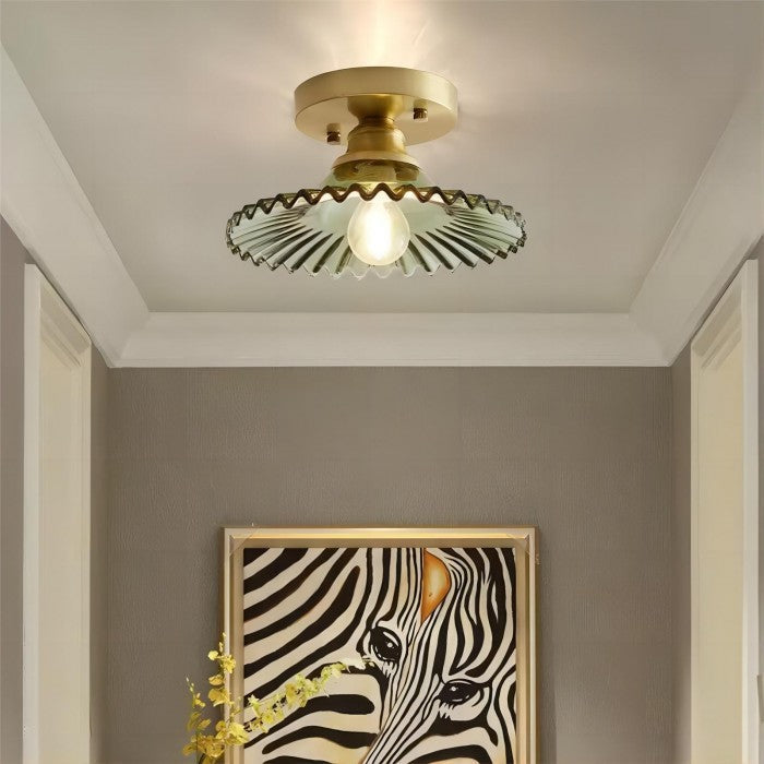 Vintage-Style Floral Ceiling Light