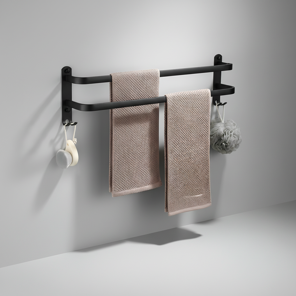 Wall-Mounted Metal Towel Rack - SpaceHang