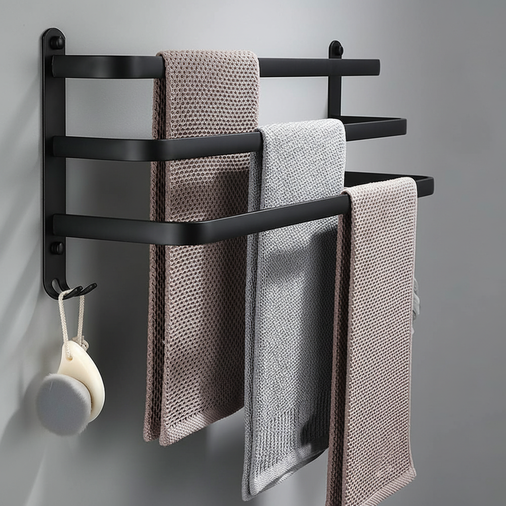 Wall-Mounted Metal Towel Rack - SpaceHang