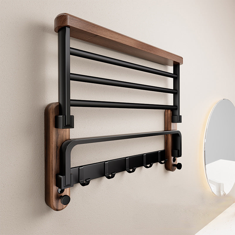 Wall-Mounted Wooden Towel Rack - Rackhaven