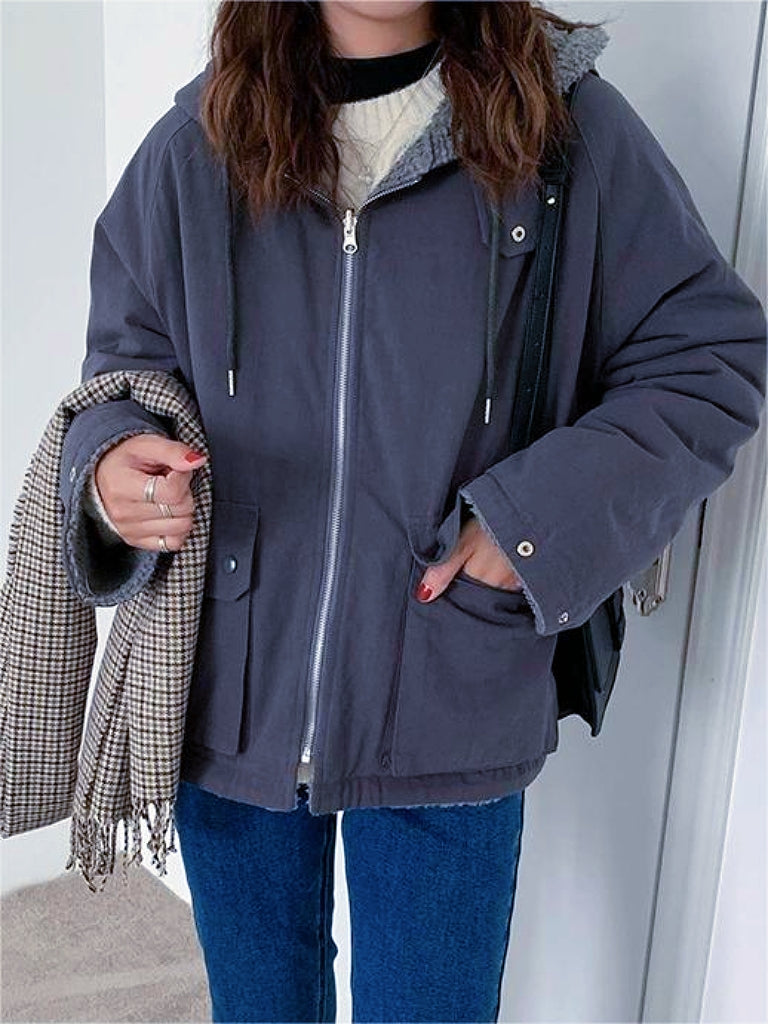 Warm Oversized Women's Hooded Parka
