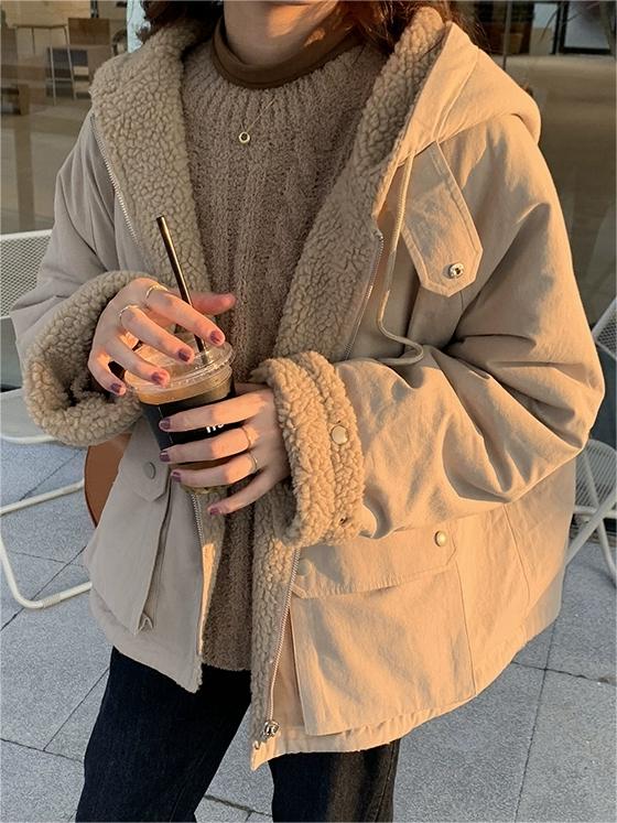 Warm Oversized Women's Hooded Parka