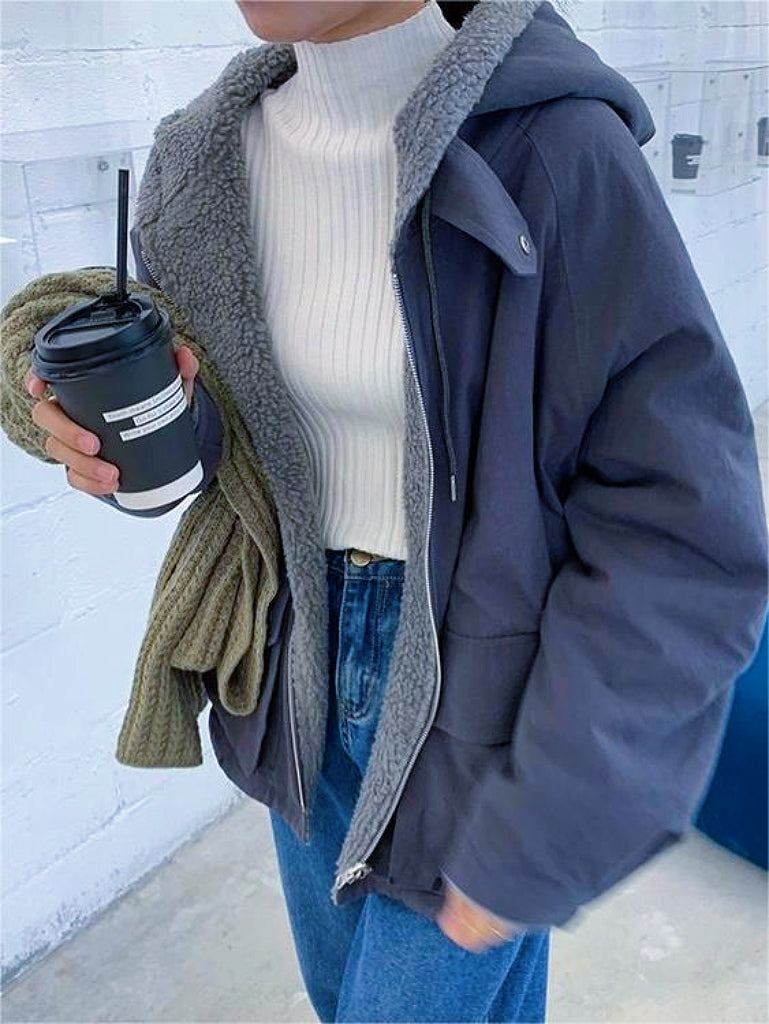 Warm Oversized Women's Hooded Parka