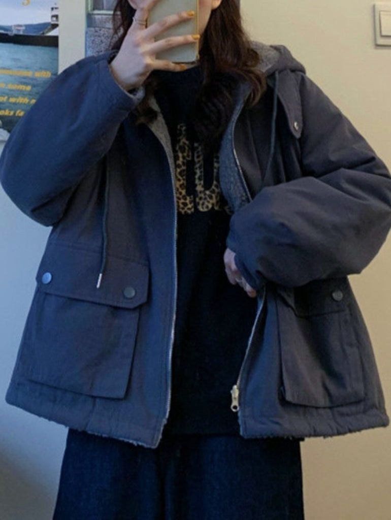 Warm Oversized Women's Hooded Parka