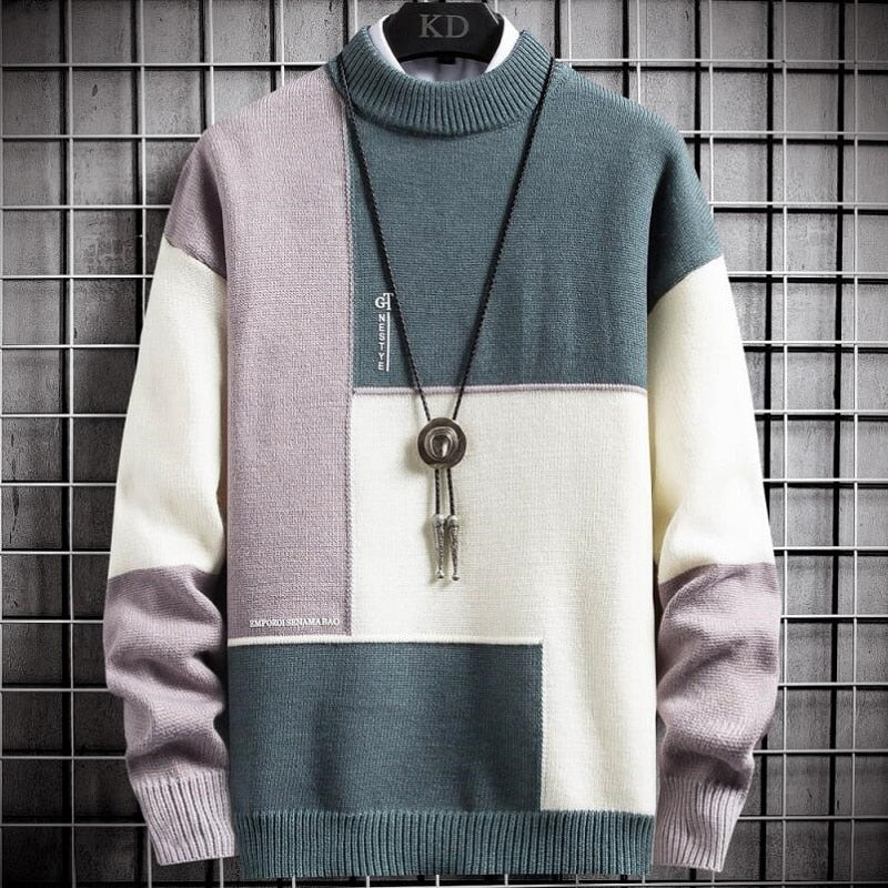 Warm Patchwork Sweater