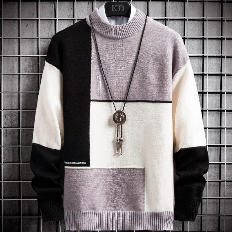 Warm Patchwork Sweater