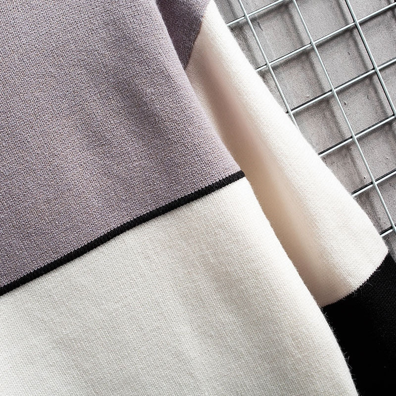 Warm Patchwork Sweater