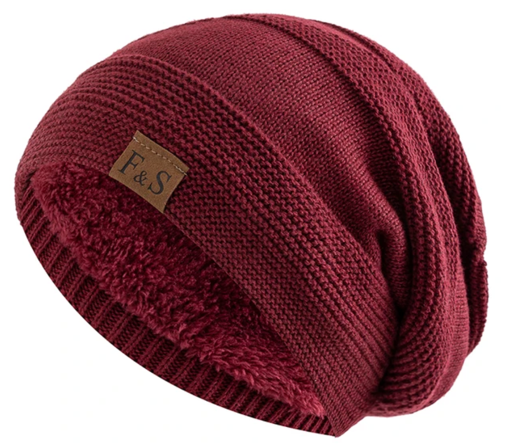 Warm Winter Beanie with Fleece Lining