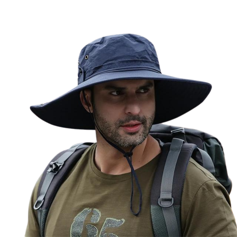 Water-Repellent Outdoor Summer Hat with Chin Strap