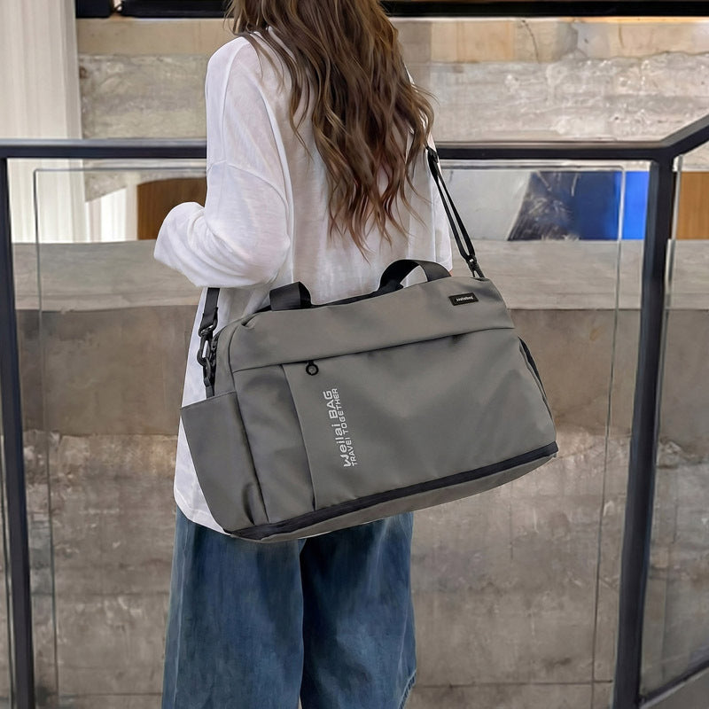 Water-Repellent Travel and Sports Bag with Multiple Compartments