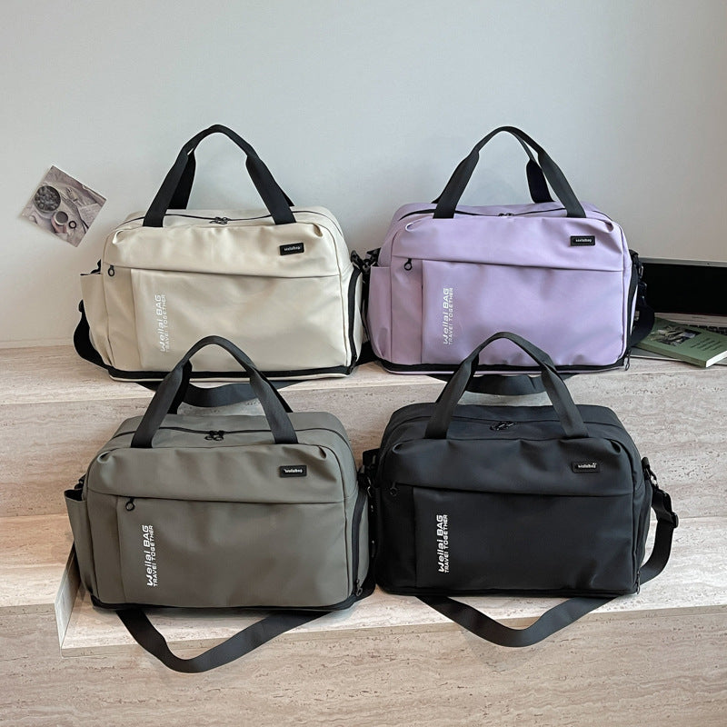 Water-Repellent Travel and Sports Bag with Multiple Compartments