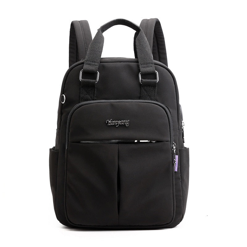 Water-Resistant Anti-Theft Backpack with USB Charging Port and Multi-Compartment Design