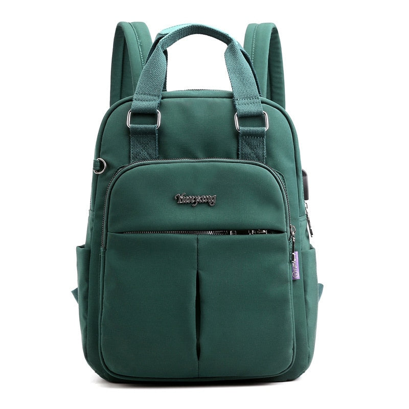 Water-Resistant Anti-Theft Backpack with USB Charging Port and Multi-Compartment Design