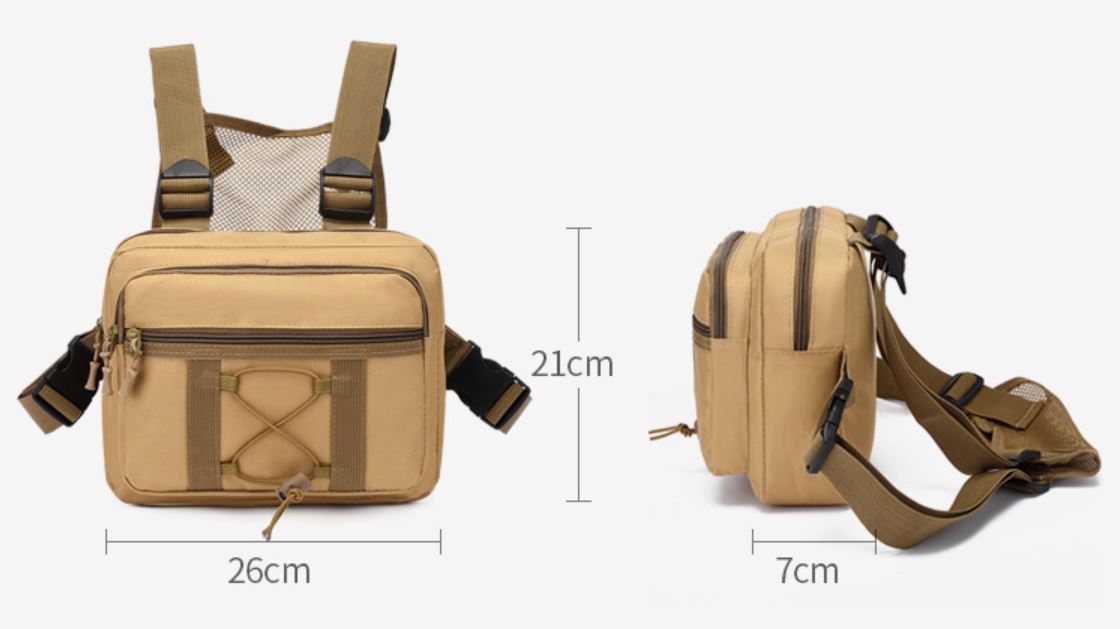 Water-Resistant Multi-Pocket Tactical Chest Rig Bag