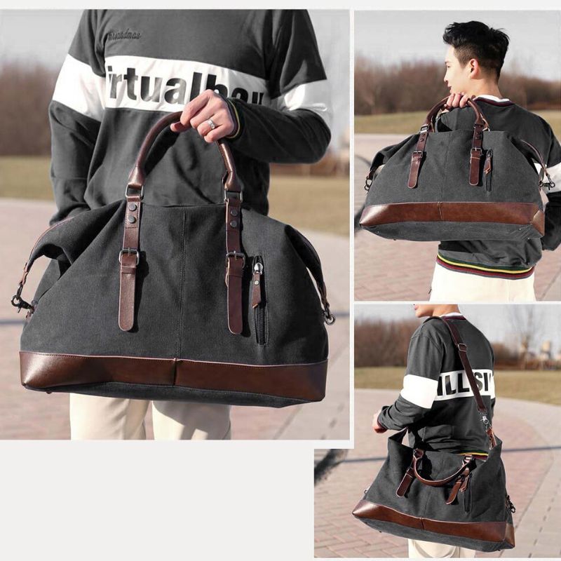 Water-Resistant Travel Duffel Bag with Adjustable Shoulder Strap
