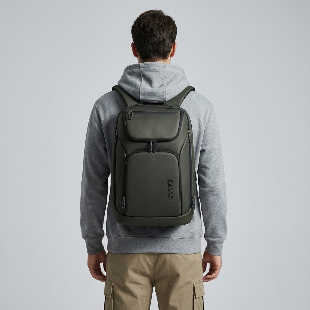 Waterproof 17.3 Inch Laptop Backpack with USB Charging Ports