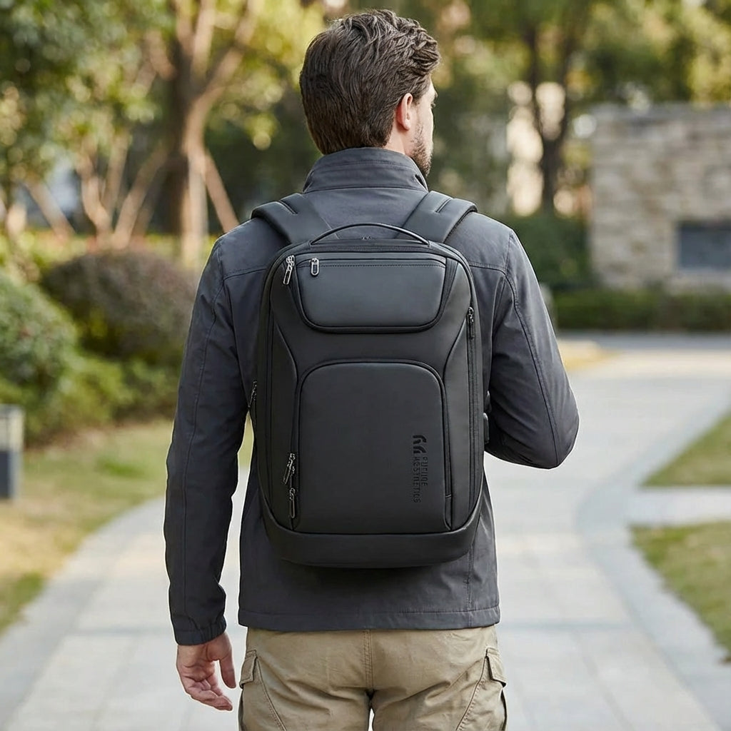 Waterproof 17.3 Inch Laptop Backpack with USB Charging Ports