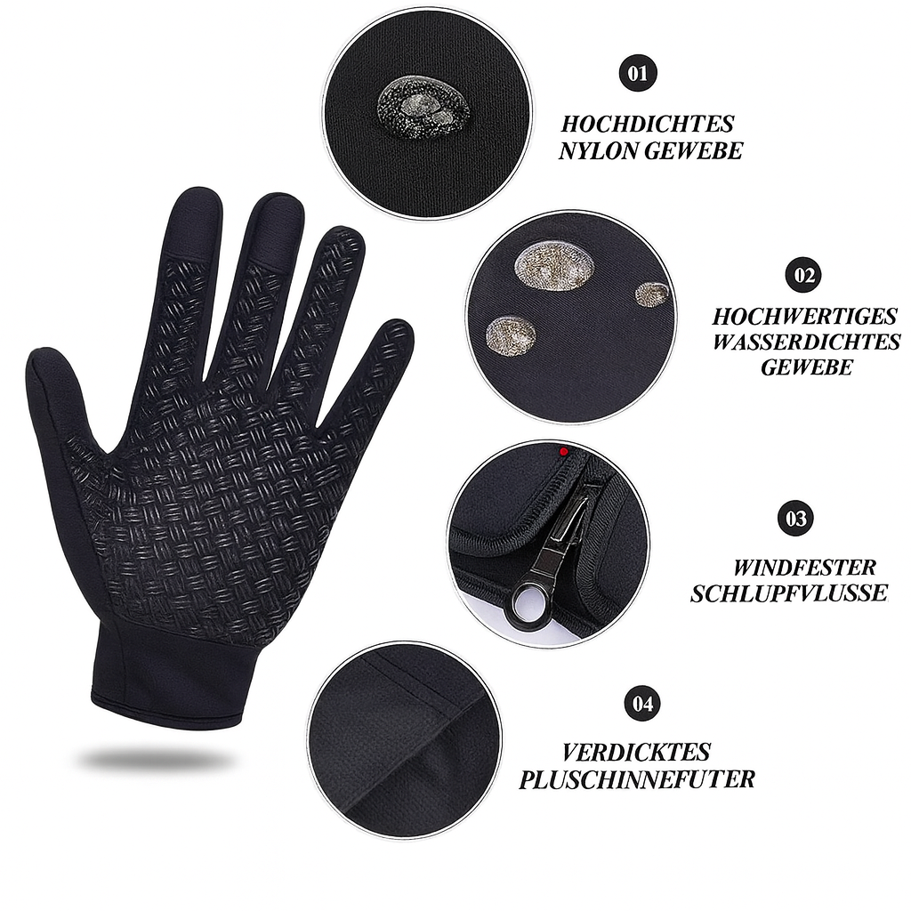 Waterproof and Windproof Thermal Touchscreen Winter Gloves