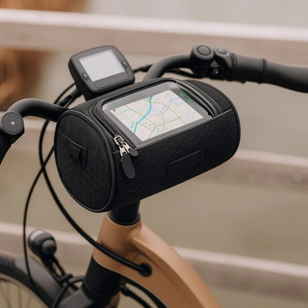 Waterproof Bike Handlebar Bag with Touchscreen Phone Holder