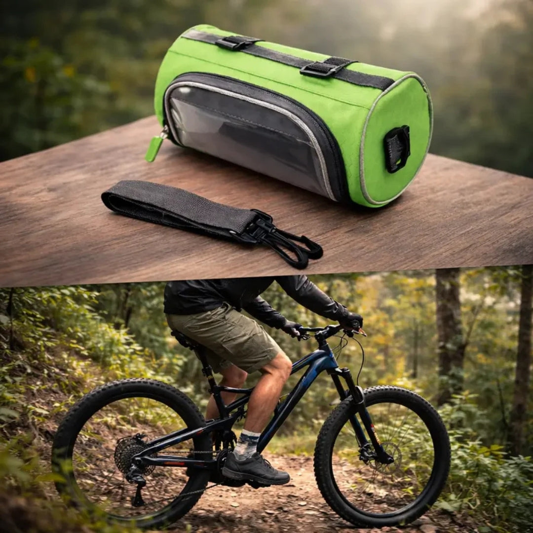 Waterproof Bike Handlebar Bag with Touchscreen Phone Holder