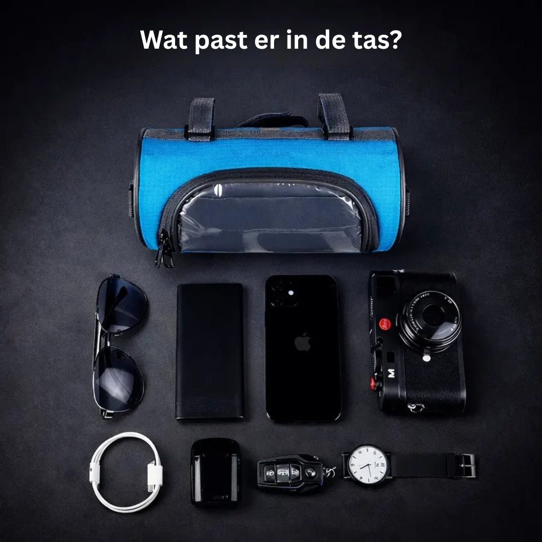 Waterproof Bike Handlebar Bag with Touchscreen Phone Holder