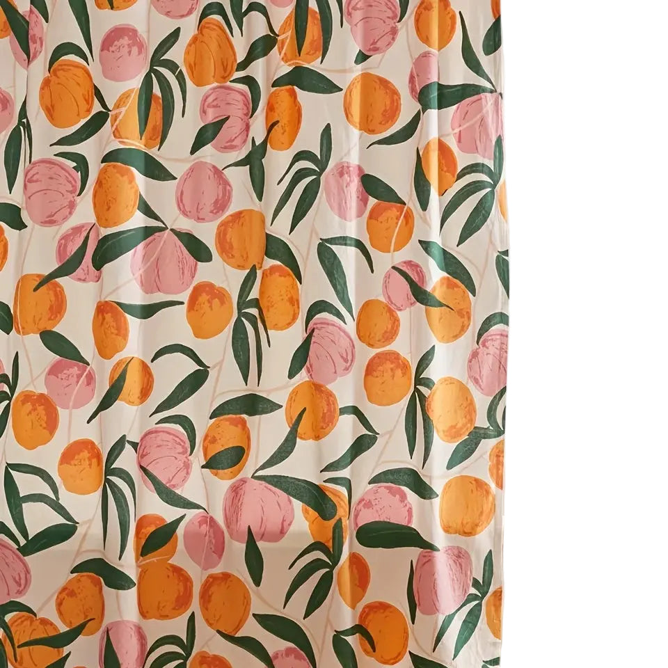 Waterproof Peach Bathroom Shower Curtain