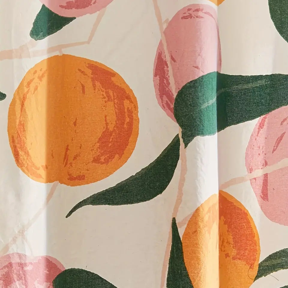 Waterproof Peach Bathroom Shower Curtain