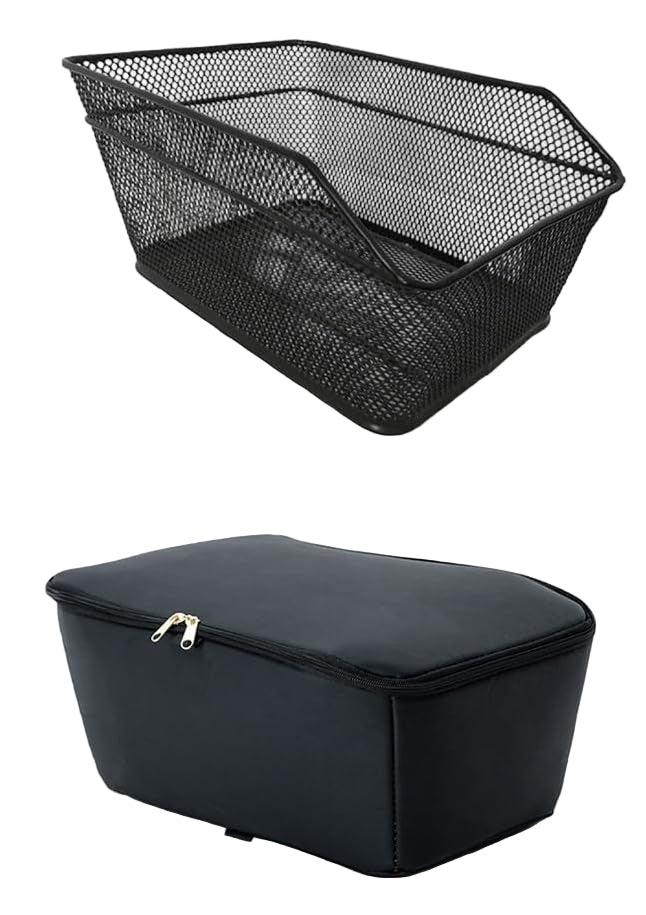 Waterproof Rear Bike Basket with Rainproof Cover