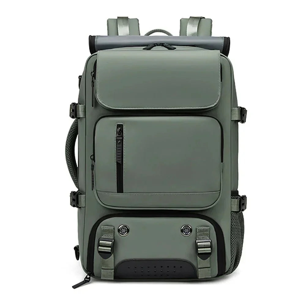 Waterproof Travel Backpack with USB Charging Port and Shoe Compartment