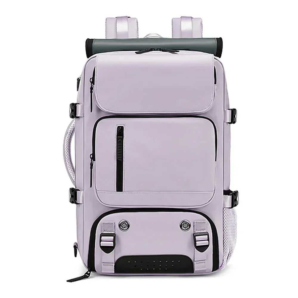 Waterproof Travel Backpack with USB Charging Port and Shoe Compartment