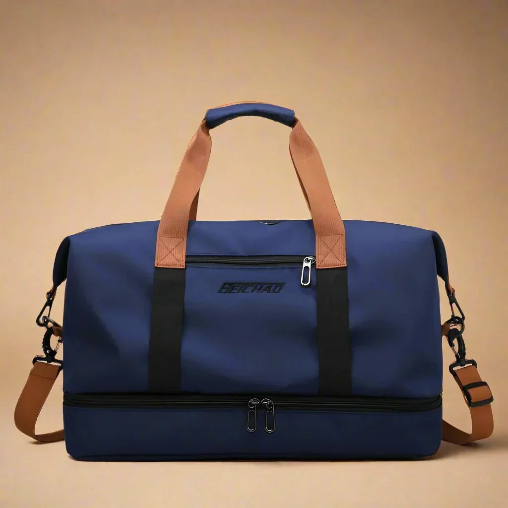 Waterproof Travel Bag with Shoe Compartment and Wet-Dry Separation Pocket
