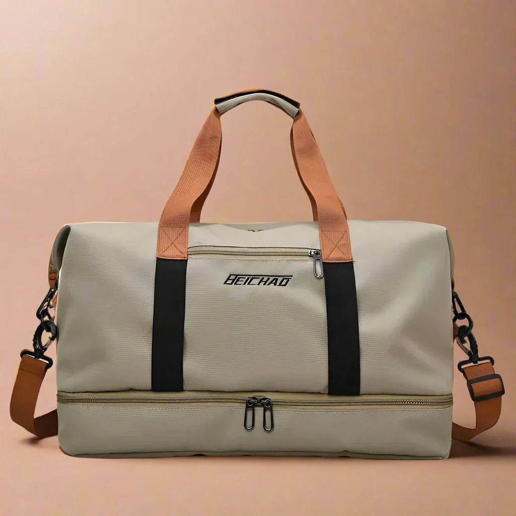 Waterproof Travel Bag with Shoe Compartment and Wet-Dry Separation Pocket