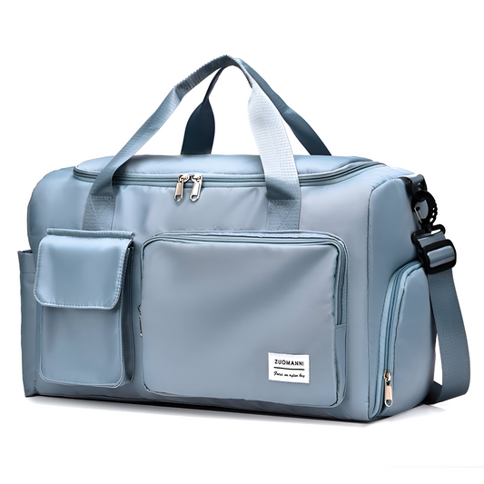 Waterproof Travel Bag with Shoe Compartment - Lightweight Weekend Duffel Bag with Large Capacity